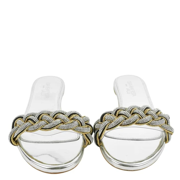 Elegant Silver and Gold Women's Sandals